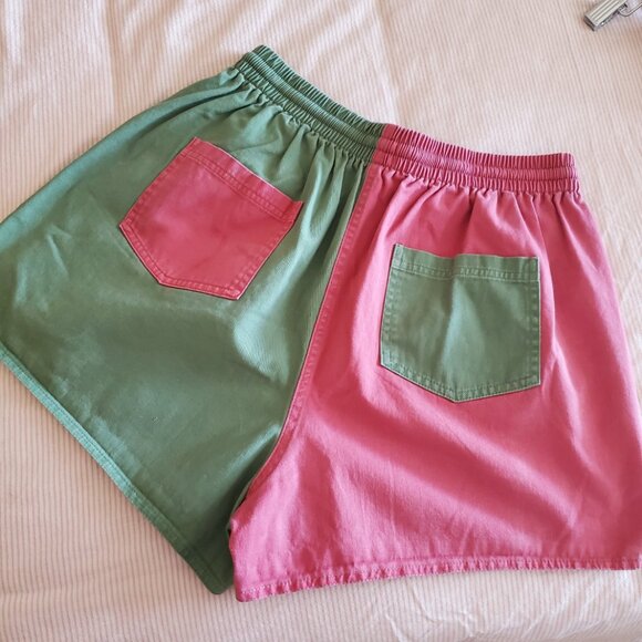 BDG Green and Pink Women's Shorts - Picture 4 of 4